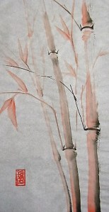 bambú rojo de la suerte